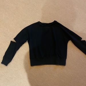 Shein Black sweatshirt with elbow cutouts size XS